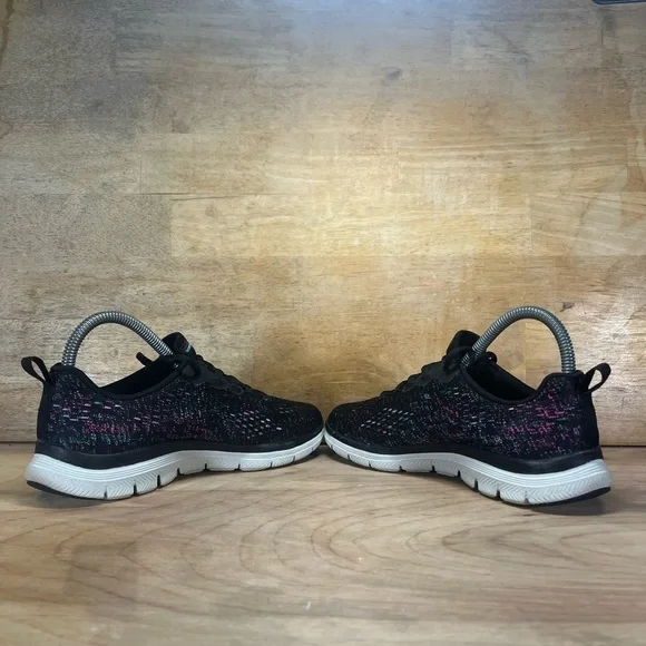 Skechers Flex Appeal 4.0 Womens Size 6 Athletic Shoes Sneakers Black Oink 149301 - Picture 5 of 8